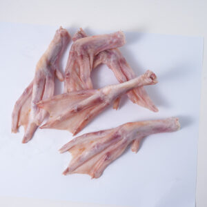 frozen duck feet | paw on raw dog food